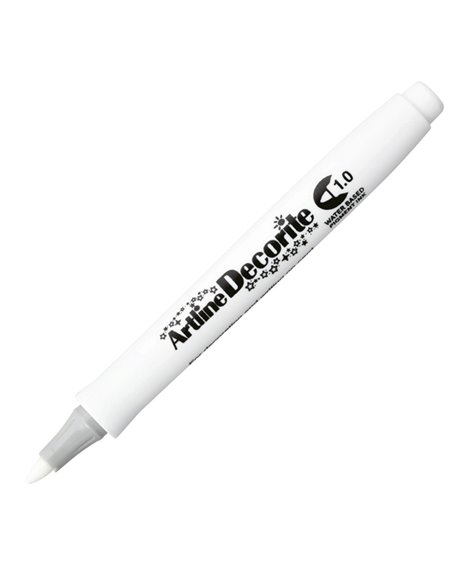 Marcatore Decorite punta tonda 1.0mm bianco Artline A EDF-1/BI ARTLINE SPECIALI (CD-VETRO-TESSUTI-ECC.)