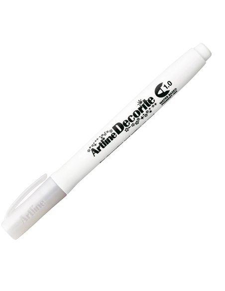 Marcatore Decorite punta tonda 1.0mm bianco Artline A EDF-1/BI ARTLINE SPECIALI (CD-VETRO-TESSUTI-ECC.)