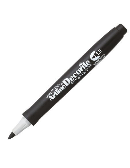 Marcatore Decorite punta tonda 1.0mm nero Artline A EDF-1/N ARTLINE SPECIALI (CD-VETRO-TESSUTI-ECC.)