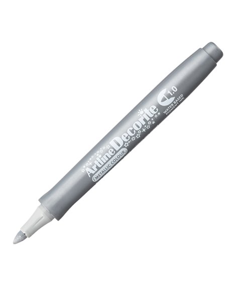 Marcatore Decorite punta tonda 1.0mm argento Artline A EDFM-1/ARG ARTLINE SPECIALI (CD-VETRO-TESSUTI-ECC.)