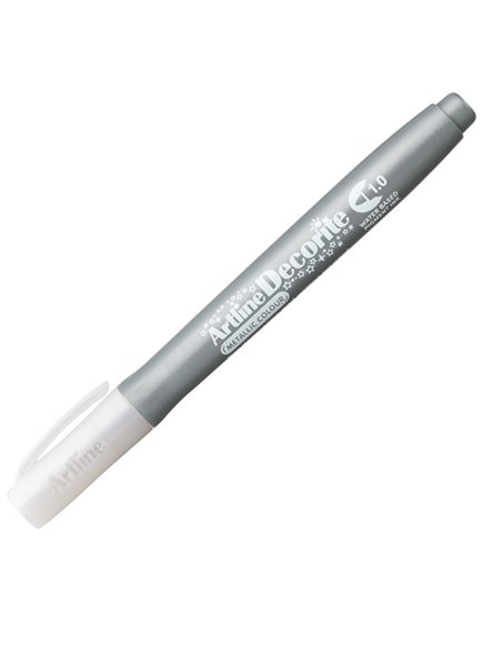 Marcatore Decorite punta tonda 1.0mm argento Artline A EDFM-1/ARG ARTLINE SPECIALI (CD-VETRO-TESSUTI-ECC.)