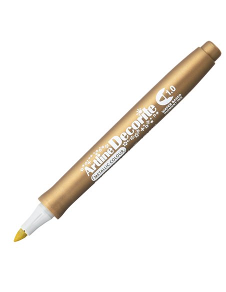 Marcatore Decorite punta tonda 1.0mm oro Artline A EDFM-1/O ARTLINE SPECIALI (CD-VETRO-TESSUTI-ECC.)