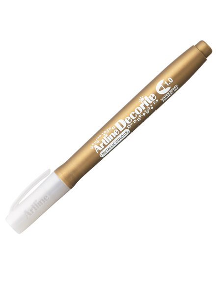 Marcatore Decorite punta tonda 1.0mm oro Artline A EDFM-1/O ARTLINE SPECIALI (CD-VETRO-TESSUTI-ECC.)