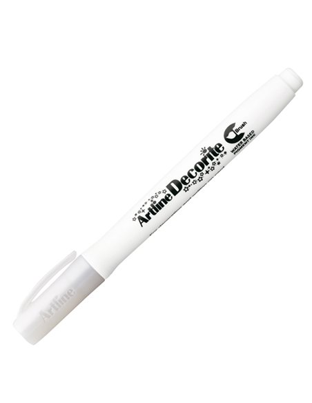 Marcatore Decorite punta pennello bianco Artline A EDF-F/BI ARTLINE SPECIALI (CD-VETRO-TESSUTI-ECC.)