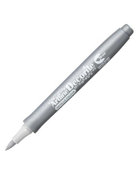 Marcatore Decorite punta pennello argento Artline A EDFM-F/ARG ARTLINE SPECIALI (CD-VETRO-TESSUTI-ECC.)
