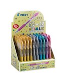 Display 60pz roller gel scatto G-2 0,7mm colori assortiti metallic Pilot Z99736