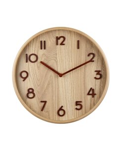 Orologio da parete Ø 32cm Wood V150050 METHODO OROLOGI-BAROMETRI DA SCRIVANIA E DA PARETE