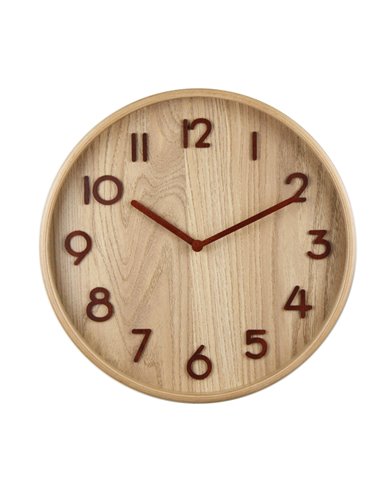 Orologio da parete Ø 32cm Wood V150050 METHODO OROLOGI-BAROMETRI DA SCRIVANIA E DA PARETE