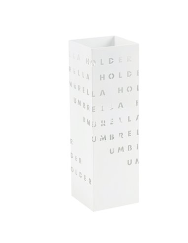Portaombrelli in metallo verniciato fantasia lettere bianco P1817290 King Collection PORTAOMBRELLI