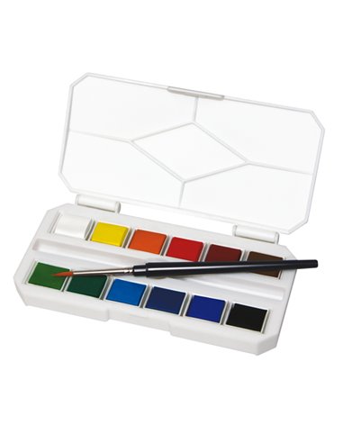 Set acquerelli On the GO 12 colori+pennello DOM 11475 DOM ACCESSORI PER PITTURA