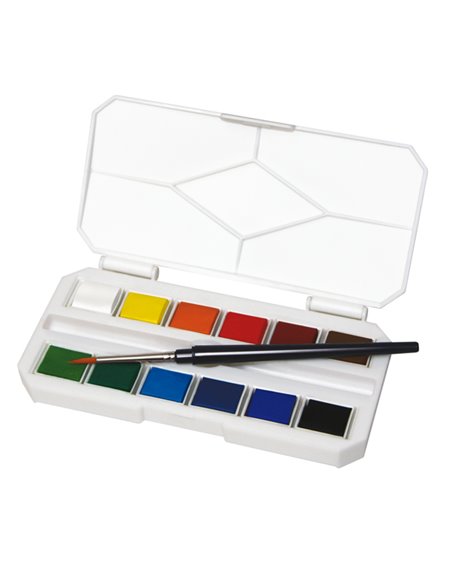 Set acquerelli On the GO 12 colori+pennello DOM 11475 DOM ACCESSORI PER PITTURA