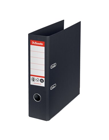 Registratore a leva Dorso 75mm nero CO2 neutral Esselte 627569 ESSELTE REGISTRATORI A LEVA