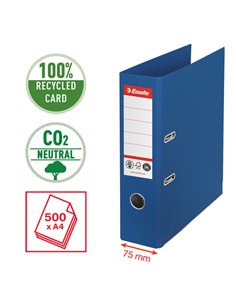 Registratore a leva Dorso 75mm blu CO2 neutral Esselte 627565 2