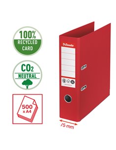 Registratore a leva Dorso 75mm rosso CO2 neutral Esselte 627568 ESSELTE REGISTRATORI A LEVA 2