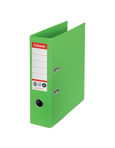 Registratore a leva Dorso 75mm verde CO2 neutral Esselte 627567