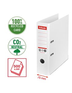 Registratore a leva Dorso 75mm bianco CO2 neutral Esselte 627570 ESSELTE REGISTRATORI A LEVA 2