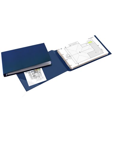 Raccoglitore SANREMO 2000 40 4D blu 42x30cm A3-album SEI ROTA 34423107 SEI ROTA RACCOGLITORI AD ANELLI