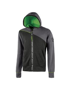 Felpa con cappuccio Jupiter taglia L grigio verde U-Power EY212AG-L