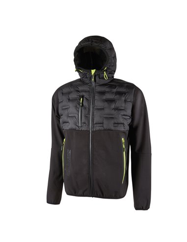 Giacca ibrida idrorepellente Spock taglia XL nero giallo U-Power FU213BC-XL U-Power GIACCHE-GILET-GIUBBINI