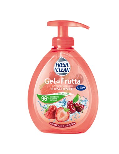 Sapone liquido FreshClean gel fragola e ciliegia 300ml 7-1196 Fresh&Clean SAPONI E PASTE LAVAMANI