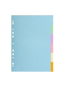 SEPARATORE Pastel A4 6 tasti in CARTONCINO 170gr 1606E Forever Exacompta 1606E EXACOMPTA DIVISORI-SEPARATORI CON TASTI NEUTRI