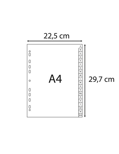 Intercalare Alfabetico in PP riciclato A-Z grigio A4 Exacompta 1720E EXACOMPTA DIVISORI-SEPARATORI CON TASTI STAMPATI