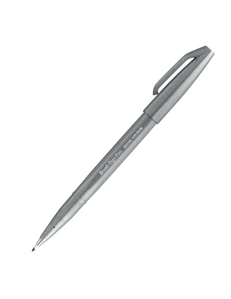 Sign Pen Brush grigio Pentel SES15C-N