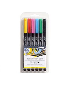 Astuccio 6 pennarelli Aqua Brush Duo colori primari Lyra L6521060 LYRA PENNARELLI SPECIALI