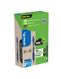 Green pack 12penne + 12 refill roller gel scatto G-2+ 0,7mm blu PILOT 000024