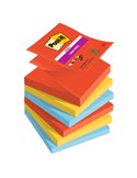 Cf. 6pz blocco 90foglietti Post-it® Super Sticky Z-Notes 76x76mm R330-6SS-PLAY 7100258797