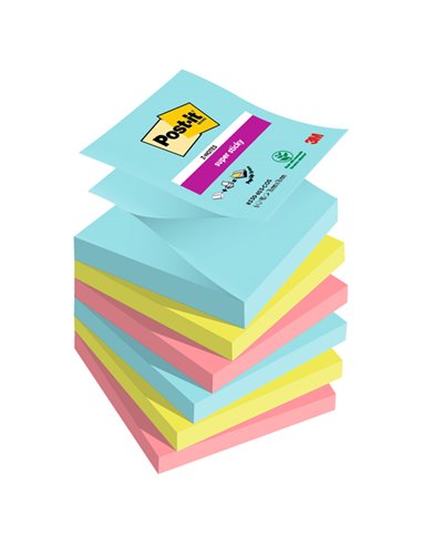 Cf. 6pz blocco 90foglietti Post-it® Super Sticky Z-Notes 76x76mm R330-6SS-COS 7100263209