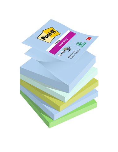 Cf. 5pz blocco 90foglietti Post-it® Super Sticky Z-Notes 76x76mm R330-5SS-OAS 7100258791