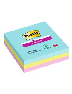 Cf. 3pz blocco 70fg. Post-it® Super Sticky 101x101mm righe COSMIC 675-3SS-COS 7100234643