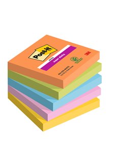 Cf.5pz blocco 90fg. Post-it® Super Sticky 76x76mm 654-5SS-BOOS Boost 7100258933