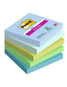 Cf. 5pz blocco 90fg. Post-it® Super Sticky 76x76mm 654-5SS-OAS Oasis 7100258898