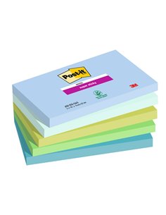 Cf. 5pz blocco 90fg. Post-it® Super Sticky 76x127mm 655-5SS- OAS Oasis 7100258790