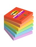 Cf. 6pz blocco 90foglietti Post-it® Super Sticky 76x76mm 654-6SS-PLAY Playful 7100258795