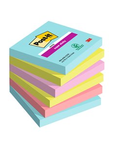 Cf. 6pz 90foglietti Post-it® Super Sticky 76x76mm 654-6SS-COS Cosmic 7100263206