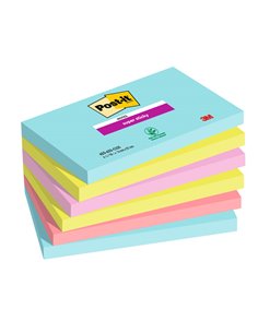Cf. 6pz blocco 90foglietti Post-it® Super Sticky 76x127mm 655-6SS-COS Cosmic 7100242784 POST-IT BLOCCHI ADESIVI-DISPENSER
