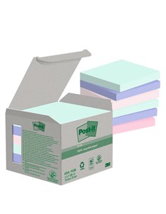 Cf. 6pz blocco 100fg. Post-it® Notes Green 76x76mm 654-1GB NATURAL 7100259123
