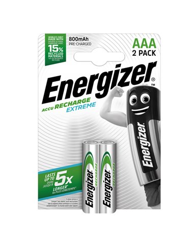 Blister 2 pile ricaricabili AAA - Energizer Extreme E300849300