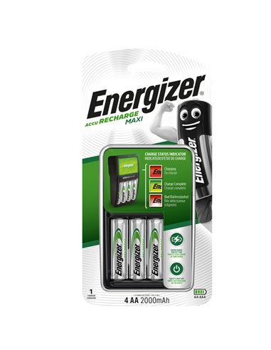 Caricabatteria Maxi 4AA- Energizer Power Plus E300809600 Energizer CARICA BATTERIE
