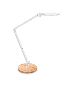 Lampada a led Giant bianco con base in legno 2003505301
