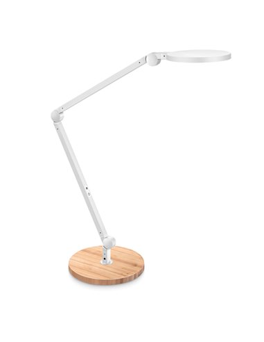 Lampada a led Giant bianco con base in legno 2003505301