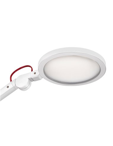 Lampada a led Giant bianco con base in legno 2003505301