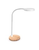 Lampada a led Flex Desk bianco con base in legno 2002905301