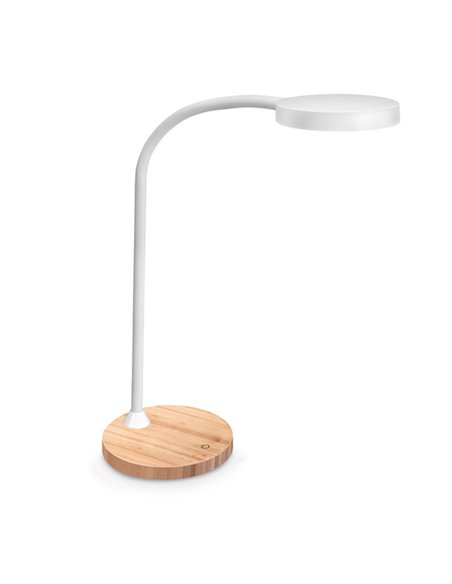 Lampada a led Flex Desk bianco con base in legno 2002905301 CEP LAMPADE DA TAVOLO