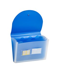 Portadocumenti a soffietto in PP blu A4 13 tasche Plastidea 7041BL ITERNET CARTELLE A SOFFIETTO 2