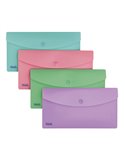 Buste con bottone PPL PASTEL Formato 9,9x21cmcolori ass. Favorit 400153397