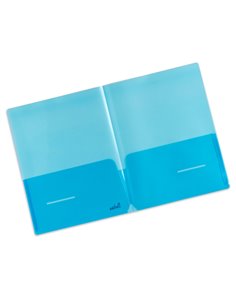 Conf 5 cartellina doppia tasca PP blu Plastidea 7010BL ITERNET CARTELLINE CON TASCHE